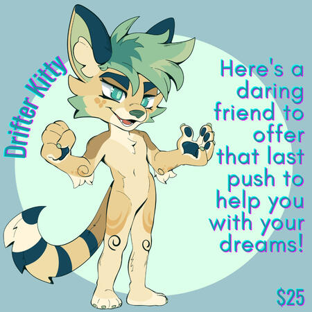 Drifter Kitty $25 flat